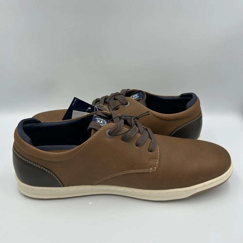 Chaps Men's Matt Derby‎ Lace-Up Casual Dress Comfort Memory Foam Shoes Brown 10